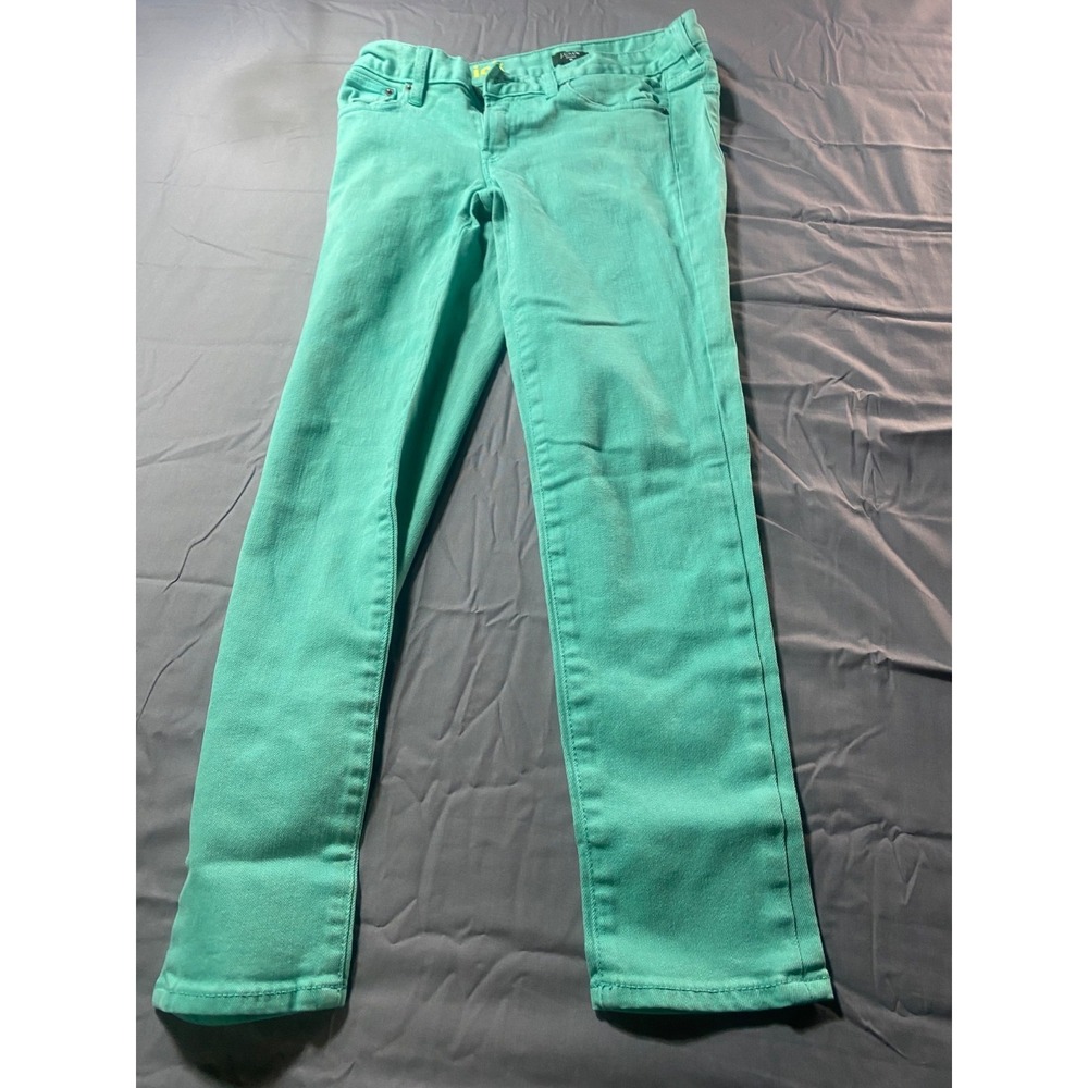 J.Crew Matchstick Stretch Skinny Jeans Women's Size 24 Aqua Turquoise Denim